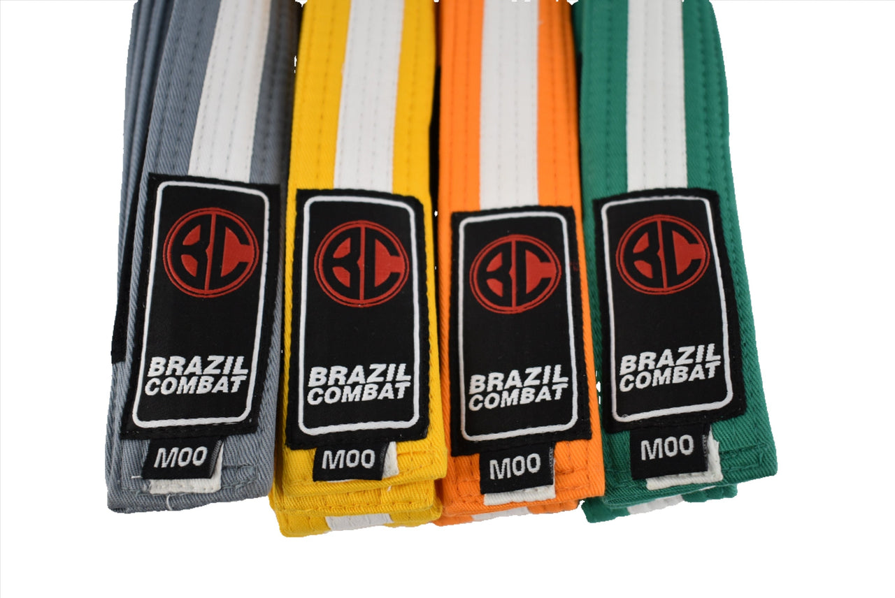 Essential Jiu Jitsu Belt - White Stripes - IBJJF Certified