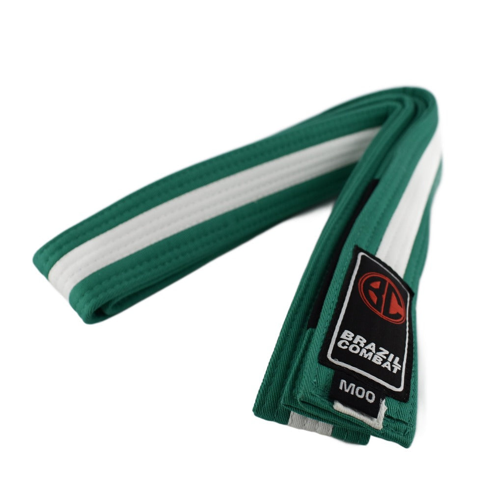 Essential Jiu Jitsu Belt - White Stripes - IBJJF Certified